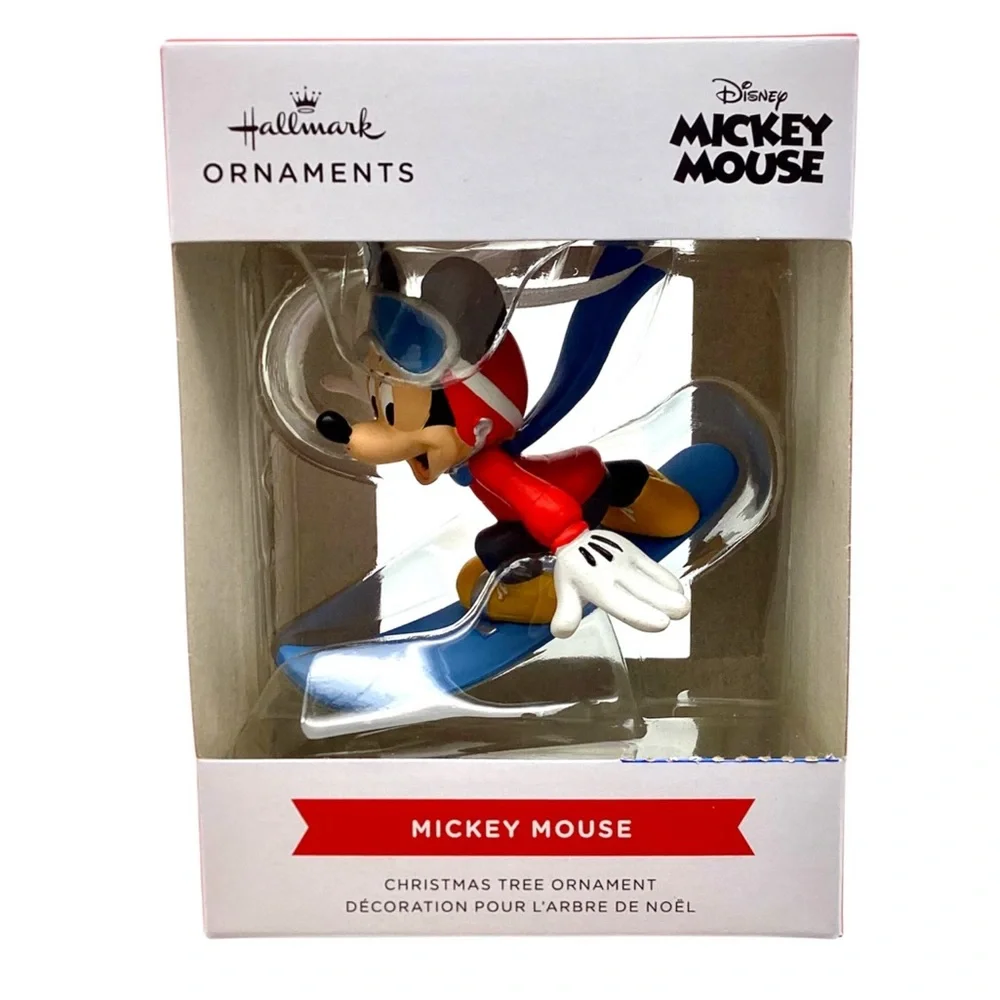 Hallmark Disney’s “Mickey Mouse Snowboarding” Christmas Ornament (NWT)